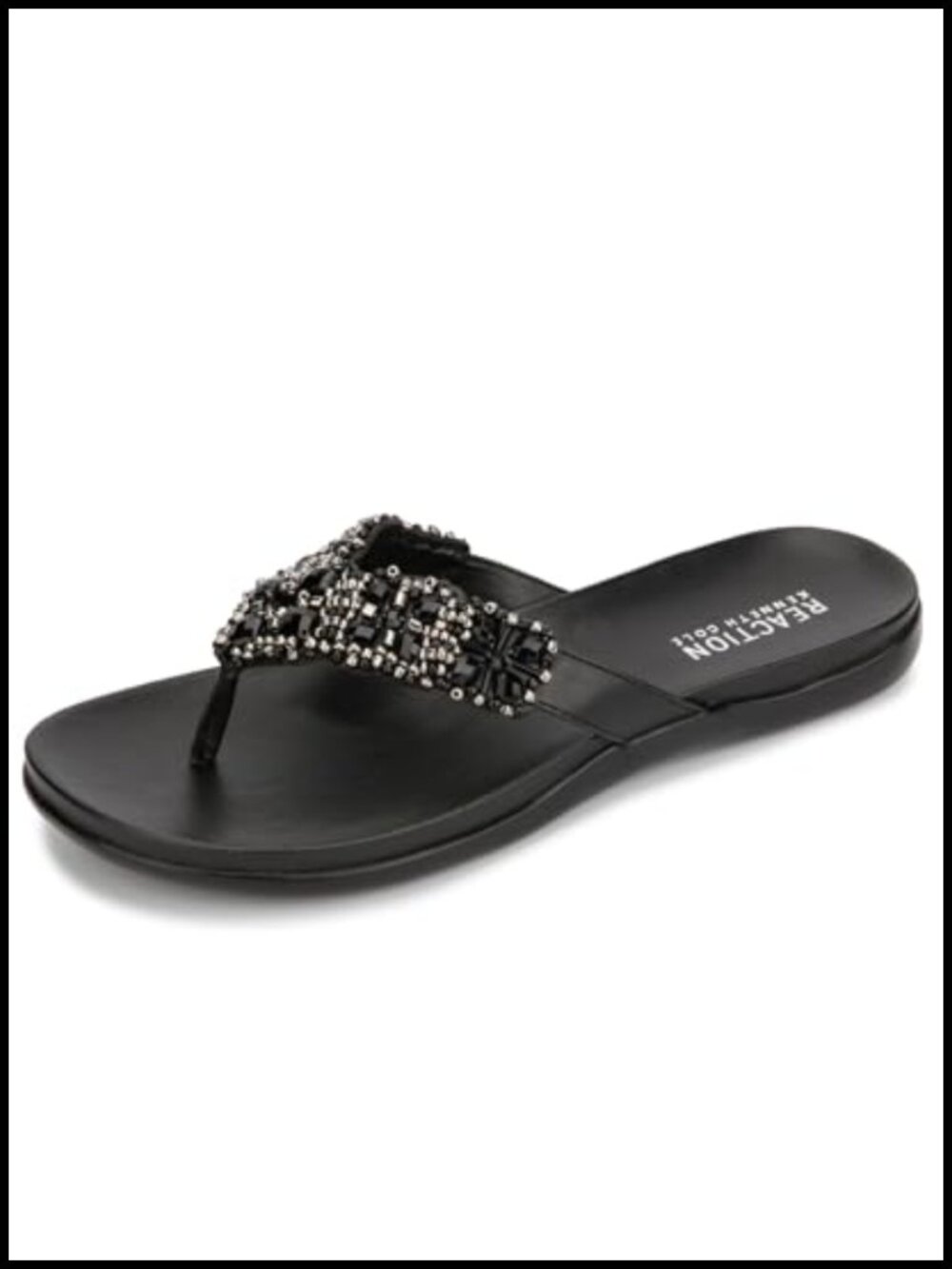 Beaded Jeweled Thong Sandal with Arch Support